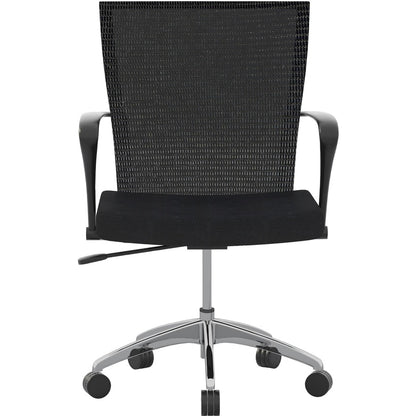 Safco Training Height-Adjustable Task Chair - Fabric, Wood Seat Material - Steel Frame Material - High Back - 5-star Bas
