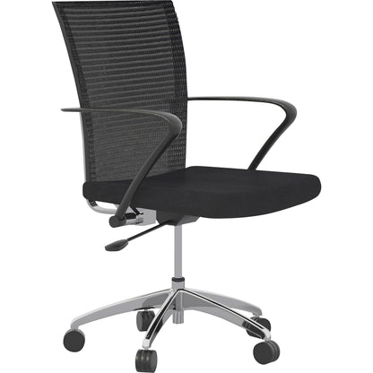 Safco Training Height-Adjustable Task Chair - Fabric, Wood Seat Material - Steel Frame Material - High Back - 5-star Bas