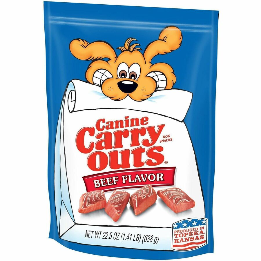 Canine Carryouts Beef Flavor Chewy Dog Treats - For Dog - Chewy - Beef Flavor - 1.41 lb - 1 Each