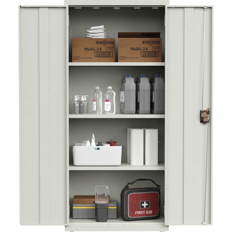 Lorell Fortress Series Slimline Storage Cabinet - 30" Width x 15" Depth x 66" Height - 4 x Shelf(ves) - 720 lb Load Capa