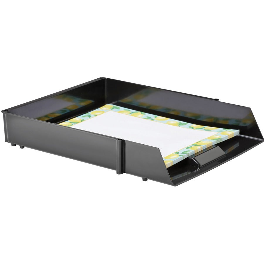 Deflecto AntiMicrobial Industrial Front-Load Tray - 2.40" Height x 10.83" Width x 13.78" Depth - Desktop - 1 Each