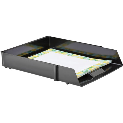 Deflecto AntiMicrobial Industrial Front-Load Tray - 2.40" Height x 10.83" Width x 13.78" Depth - Desktop - 1 Each