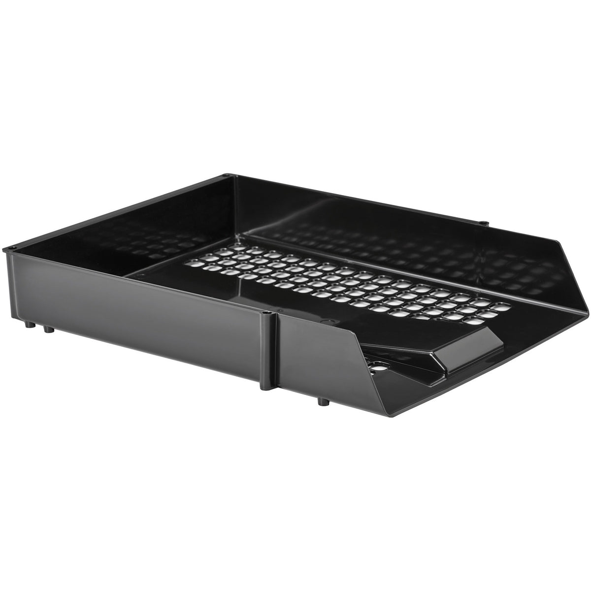 Deflecto AntiMicrobial Industrial Front-Load Tray - 2.40" Height x 10.83" Width x 13.78" Depth - Desktop - 1 Each