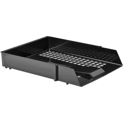 Deflecto AntiMicrobial Industrial Front-Load Tray - 2.40" Height x 10.83" Width x 13.78" Depth - Desktop - 1 Each