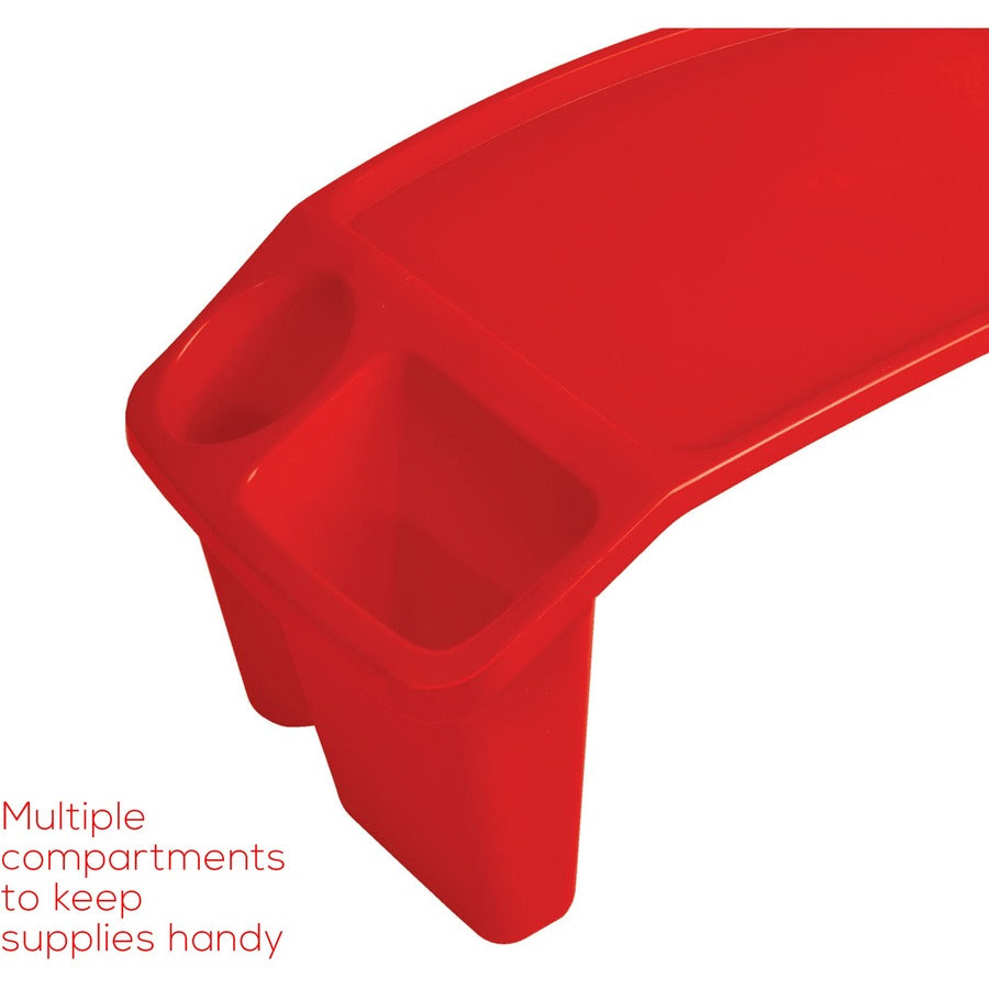 Deflecto Antimicrobial Kids Lap Tray - Supplies, Paper, Book, Pencil, Crayon, Mobile Device, Decoration/Activity - 1 Eac