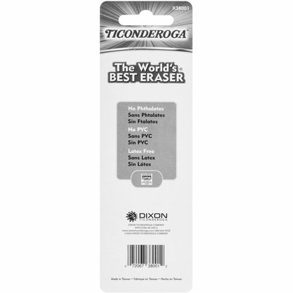 Ticonderoga Retractable Erasers - Yellow - 1 Each - Smudge-free, Residue-free, Non-tearing, Latex-free, Retractable, Lat