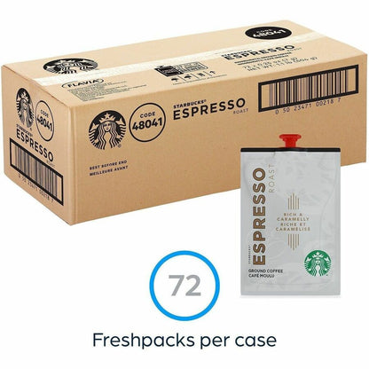 Flavia Freshpack Starbucks Espresso Dark Roast Coffee - Compatible with Flavia Barista - Hot Coffee - Freshpack - Espres