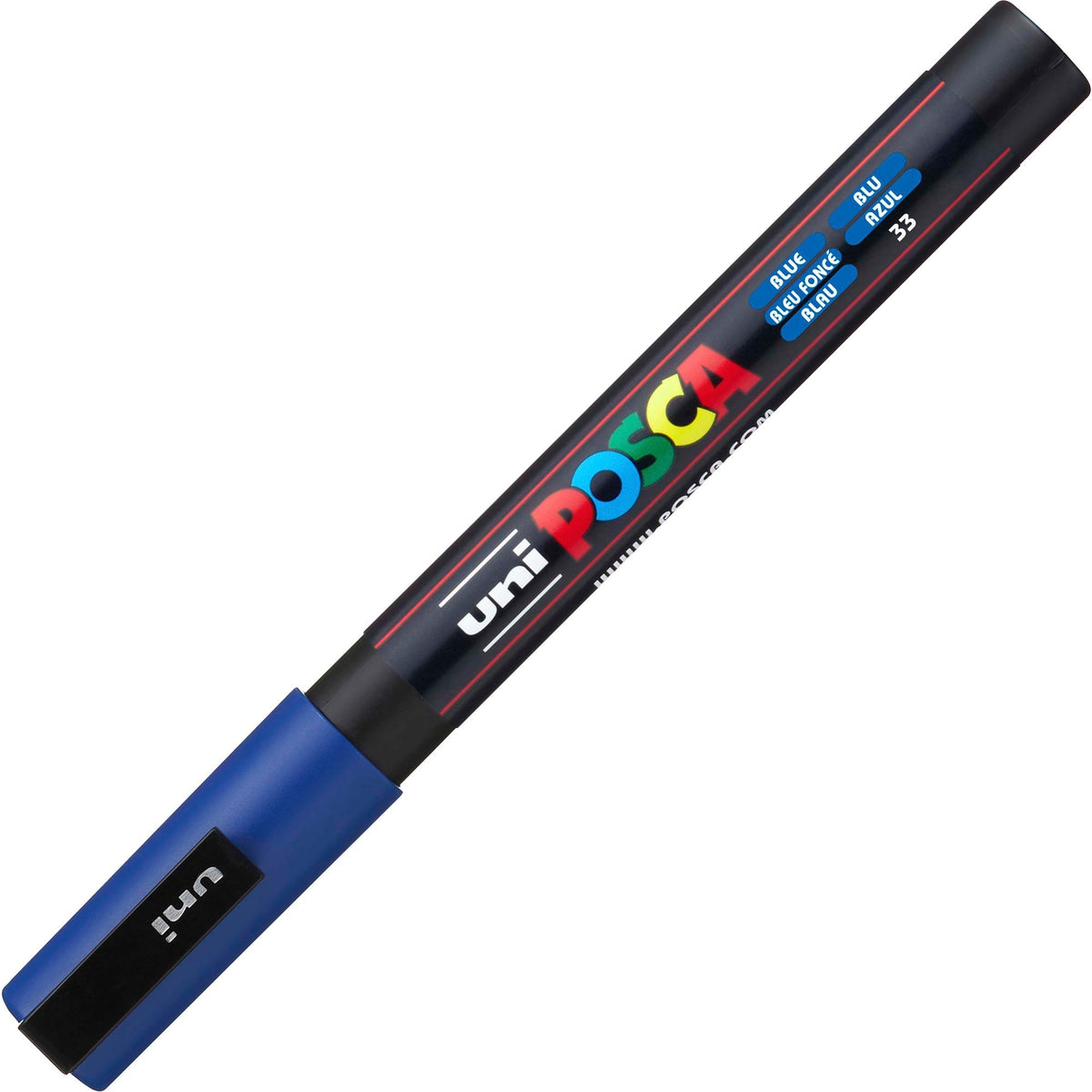 uni® Posca PC-3M Paint Markers - Blue Ink - Water Based, Pigment-based - 6 / Pack