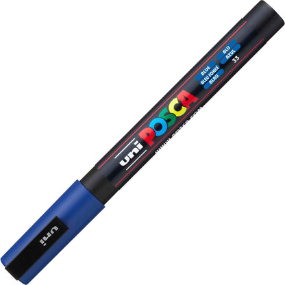 uni® Posca PC-3M Paint Markers - Blue Ink - Water Based, Pigment-based - 6 / Pack