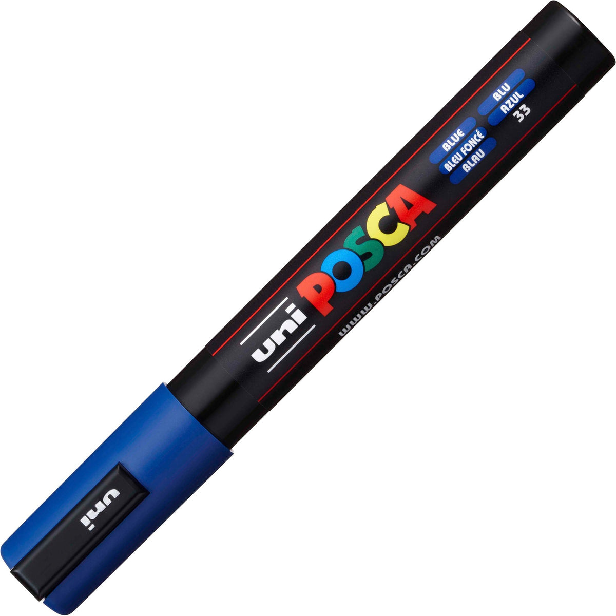 uni® Posca PC-5M Paint Markers - Blue Ink - Water Based, Pigment-based - 6 / Pack