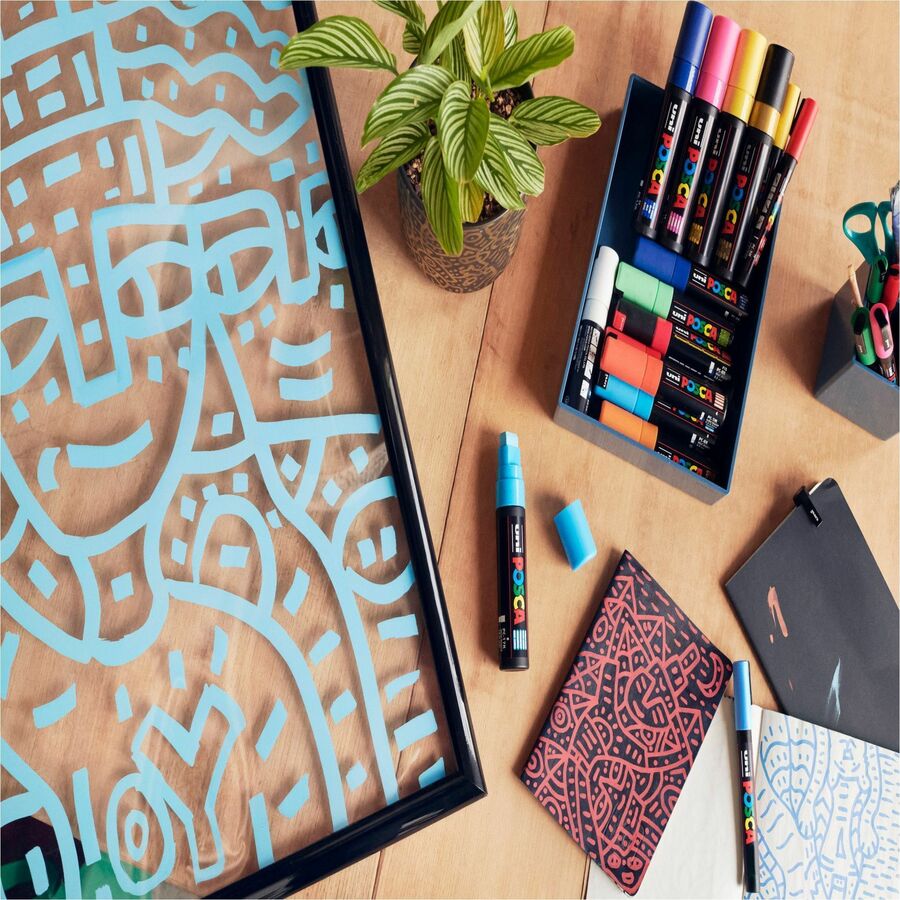 uni® Posca PC-5M Paint Markers - Assorted Ink - Water Based, Pigment-based - 8 / Pack