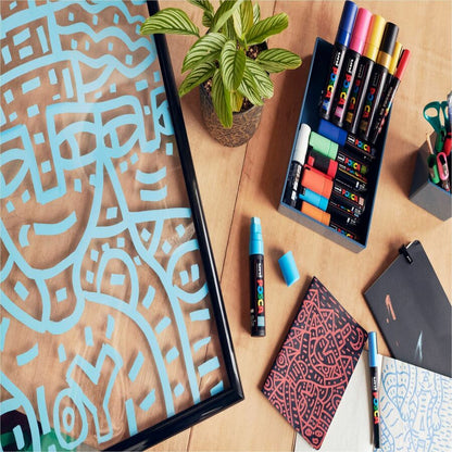 uni® Posca PC-5M Paint Markers - Assorted Ink - Water Based, Pigment-based - 8 / Pack