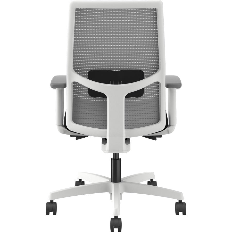 HON Ignition Mid-back Task Chair - Black Seat Color - Fog Back Color - Mesh Back Material - Designer White Frame Color -