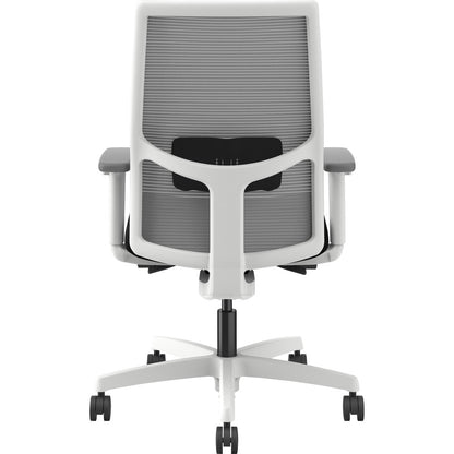 HON Ignition Mid-back Task Chair - Black Seat Color - Fog Back Color - Mesh Back Material - Designer White Frame Color -