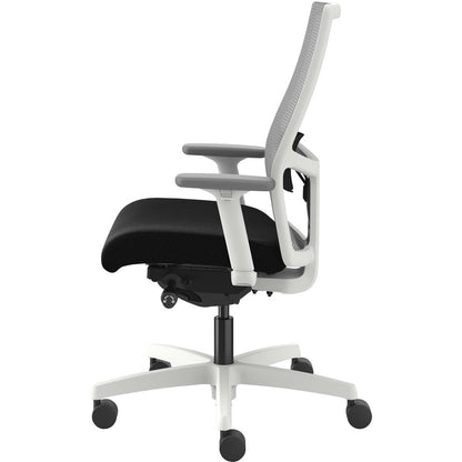 HON Ignition Mid-back Task Chair - Black Seat Color - Fog Back Color - Mesh Back Material - Designer White Frame Color -