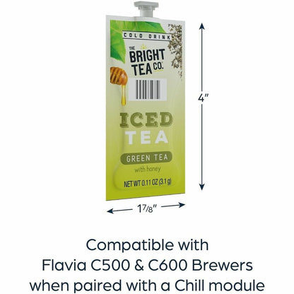 Flavia Bright Tea Co. Green Tea with Honey Iced Green Tea Freshpack - 100 / Carton