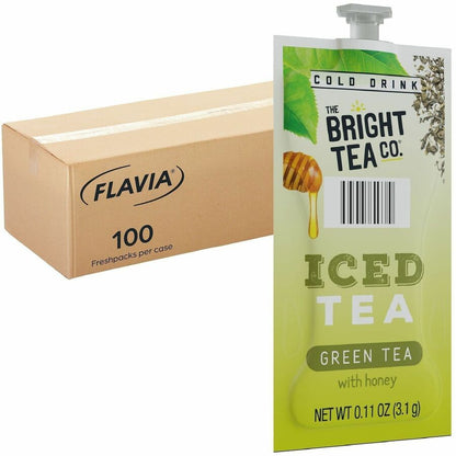 Flavia Bright Tea Co. Green Tea with Honey Iced Green Tea Freshpack - 100 / Carton