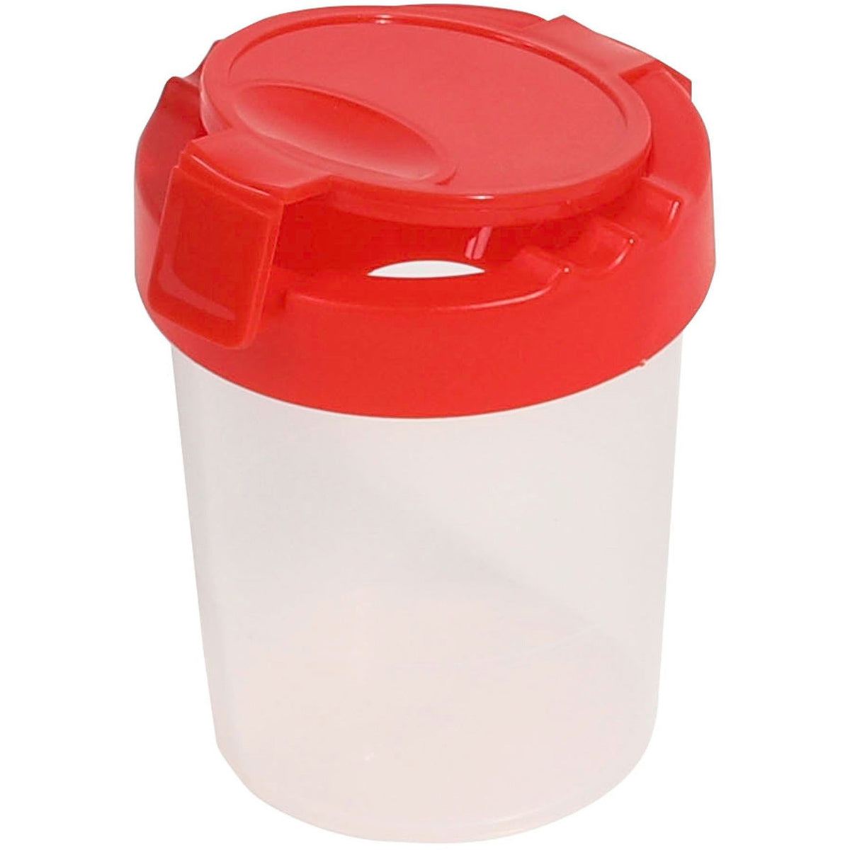 Deflecto Antimicrobial Kids No Spill Paint Cup Red - Paint, Brush - 3.93" Height x 3.46" Width x 3.93" Depth - Red - Pla