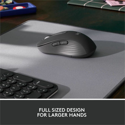 Logitech Signature M650L Mouse - Wireless - Bluetooth/Radio Frequency - Graphite - USB - 4000 dpi - Scroll Wheel - 5 But