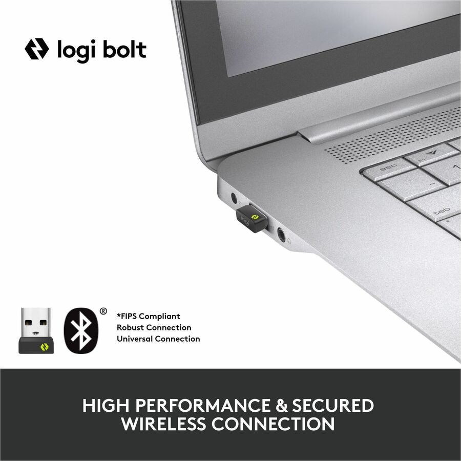 Logitech Signature M650L Mouse - Wireless - Bluetooth/Radio Frequency - Graphite - USB - 4000 dpi - Scroll Wheel - 5 But