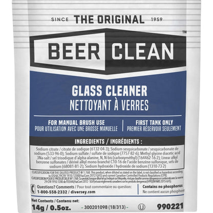 Beer Clean Glass Cleaner - For Glassware - Concentrate - Powder - Odorless, Residue-free, Unscented - White - 100 / Cart