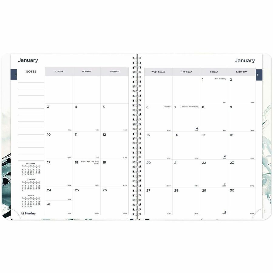 Rediform Essential Weekly/Monthly Planner - Weekly, Monthly - 14 Month - December 2026 to January 2028 - 1 Week, 1 Month