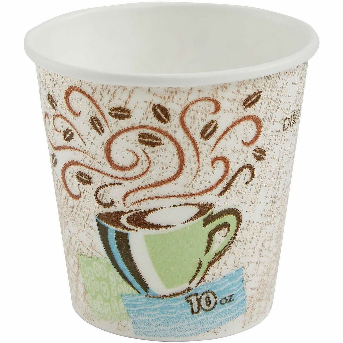 Dixie PerfecTouch 10 oz Insulated Paper Hot Coffee Cups by GP Pro - 10 fl oz - White - Paper - Hot Drink - 25/Pack - 20 