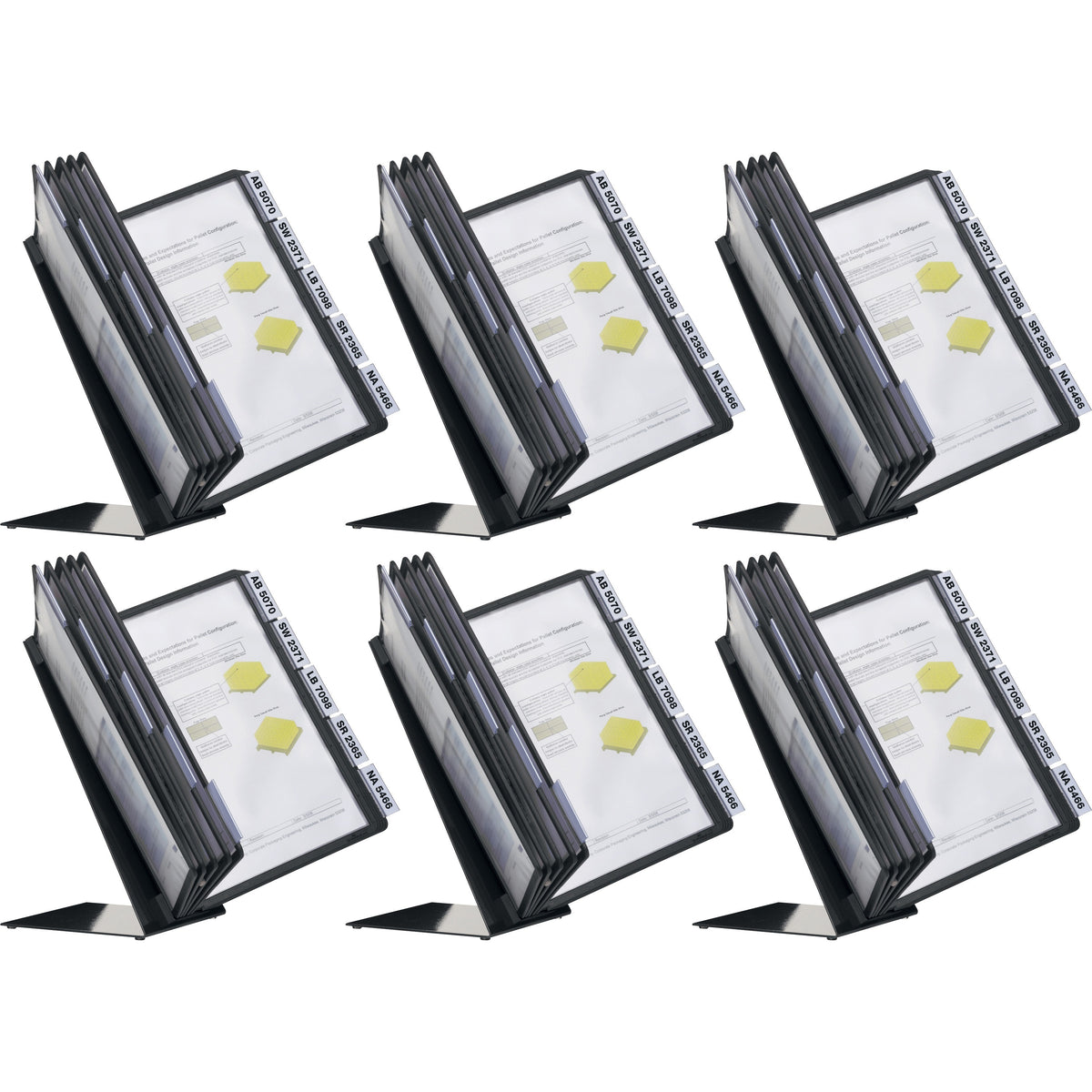 DURABLE Table 10 Display Panel System - Table - Support A4 Media - Sturdy, Rugged, Anti-glare, Non Expandable - Black - 