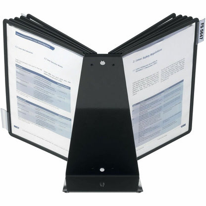 DURABLE Table 10 Display Panel System - Table - Support A4 Media - Sturdy, Rugged, Anti-glare, Non Expandable - Black - 
