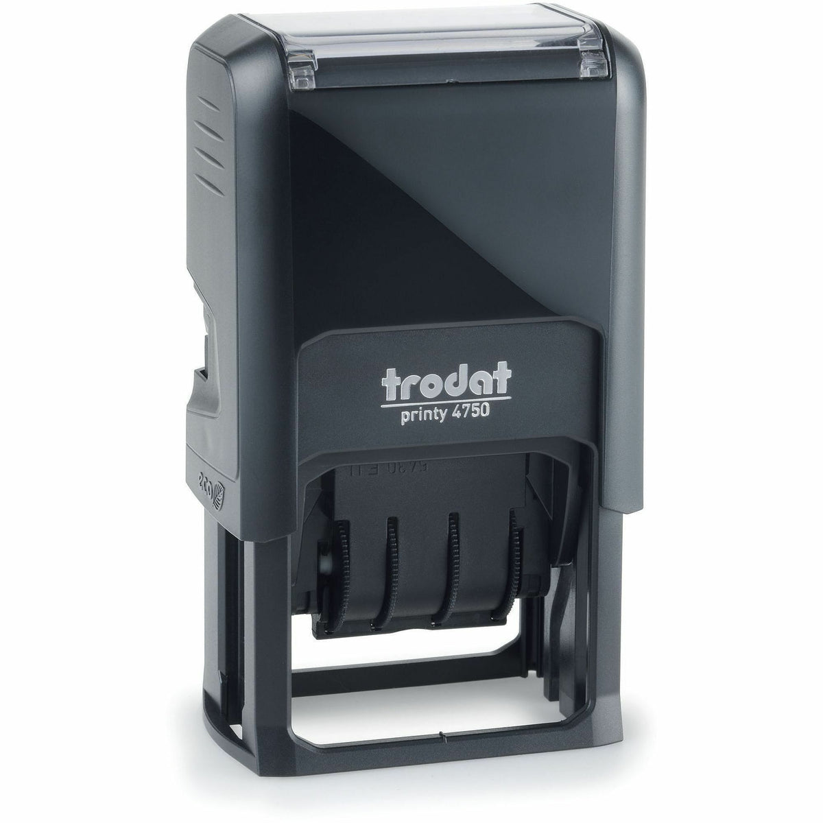 Printy 5-in-1 Date Stamp - Date Stamp - ENTERED, FAXED, PAID, RECEIVED - 10000 Impression(s) - Red, Blue - Recycled - 1 