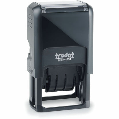 Printy 5-in-1 Date Stamp - Date Stamp - ENTERED, FAXED, PAID, RECEIVED - 10000 Impression(s) - Red, Blue - Recycled - 1 