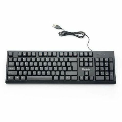 Verbatim Wired Keyboard - Cable Connectivity - USB Interface - Multimedia Hot Key(s) - Linux, ChromeOS, Mac OS, Windows,