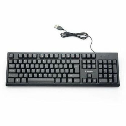 Verbatim Wired Keyboard - Cable Connectivity - USB Interface - Multimedia Hot Key(s) - Linux, ChromeOS, Mac OS, Windows,