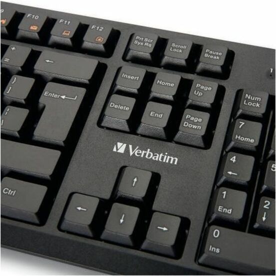 Verbatim Wired Keyboard - Cable Connectivity - USB Interface - Multimedia Hot Key(s) - Linux, ChromeOS, Mac OS, Windows,