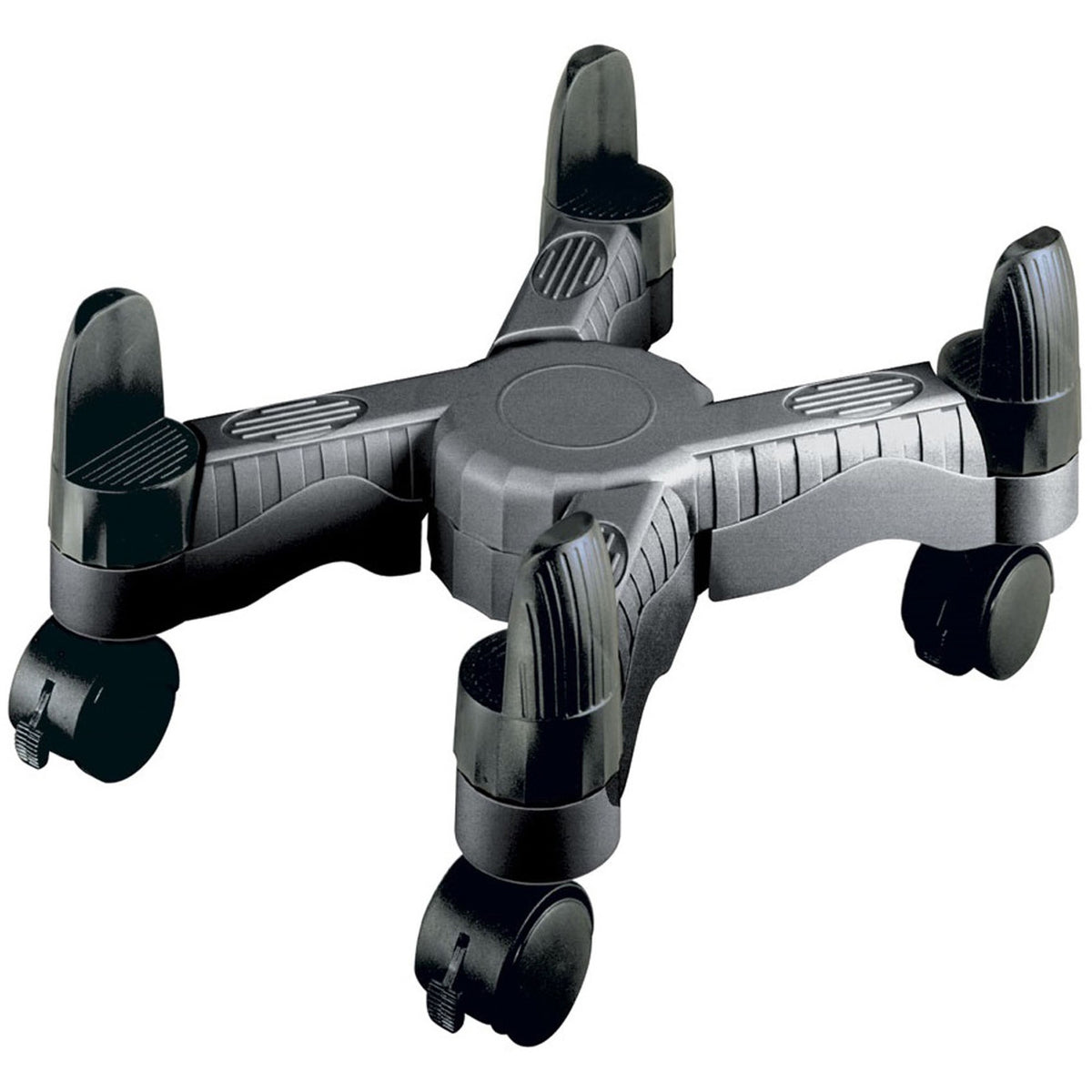 Data Accessories Company Scissors-style Mobile CPU Stand - 10" Width - Floor - Plastic - Black - 1 Each - TAA Compliant