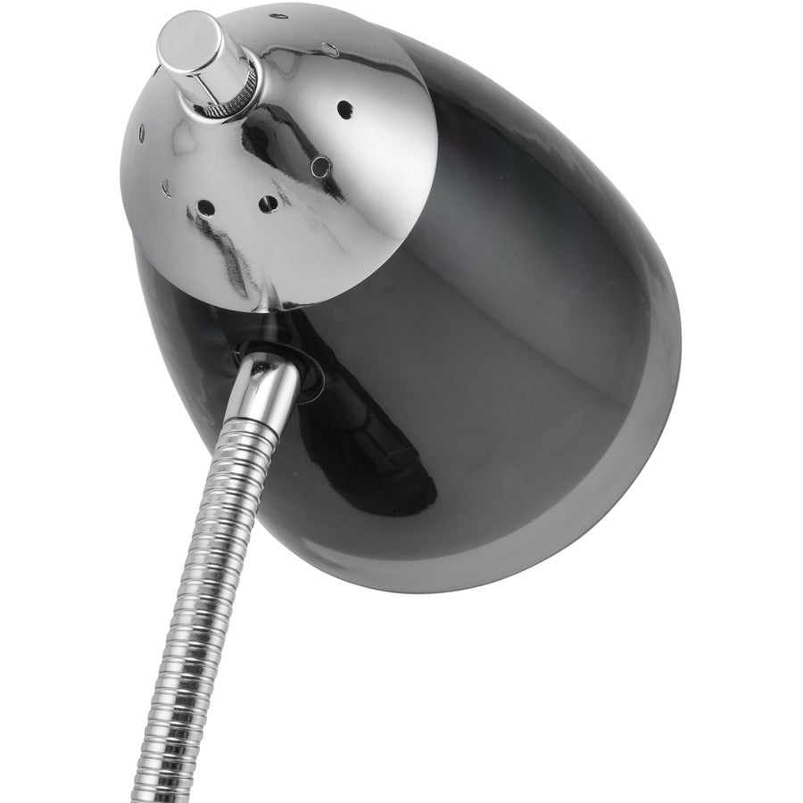 Victory Light V-Light Organizer Desk Lamp - 10 W LED Bulb - Chrome - Flexible Arm - Desk Mountable - Black, Chrome, Tran