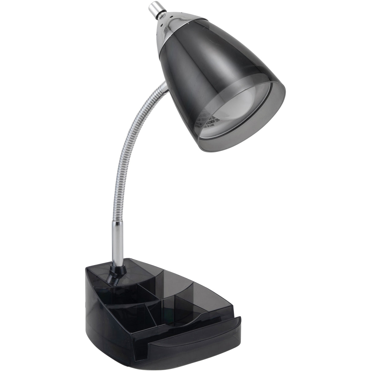 Victory Light V-Light Organizer Desk Lamp - 10 W LED Bulb - Chrome - Flexible Arm - Desk Mountable - Black, Chrome, Tran