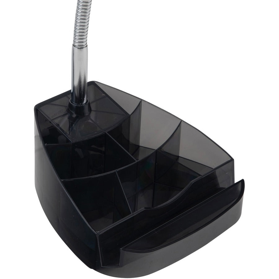 Victory Light V-Light Organizer Desk Lamp - 10 W LED Bulb - Chrome - Flexible Arm - Desk Mountable - Black, Chrome, Tran