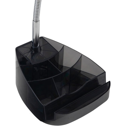 Victory Light V-Light Organizer Desk Lamp - 10 W LED Bulb - Chrome - Flexible Arm - Desk Mountable - Black, Chrome, Tran