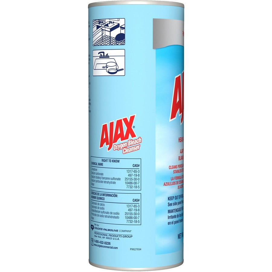 AJAX Oxygen Bleach Cleanser - 21 oz (1.31 lb) - Pleasant Scent - Heavy Duty - Blue - 24 / Carton