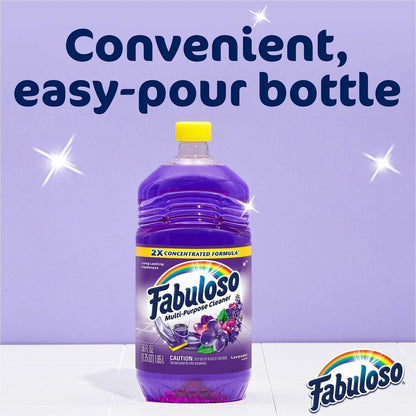 Fabuloso All-Purpose Cleaner - For Multipurpose, Multi Surface - 33.8 fl oz (1.1 quart) - Lavender Scent - 12 / Carton