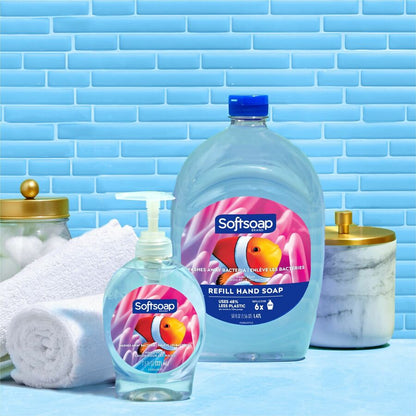 Softsoap Aquarium Hand Soap - Fresh Scent Scent - 7.50 fl oz - Soil Remover, Bacteria Remover, Dirt Remover, Kill Germs 