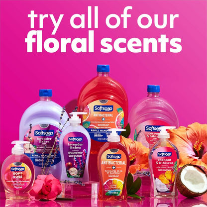 Softsoap Antibacterial Soap Pump - Crisp Clean Scent - 11.25 fl oz - Pump Bottle Dispenser - Bacteria Remover - 6 / Cart