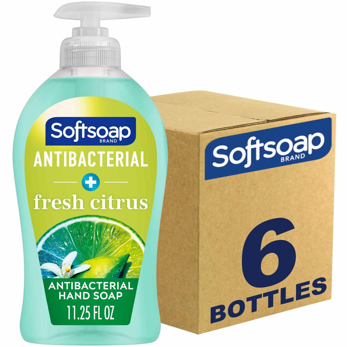 Softsoap Antibacterial Soap Pump - Fresh Citrus Scent - 11.25 fl oz - Pump Bottle Dispenser - Bacteria Remover - 6 / Car