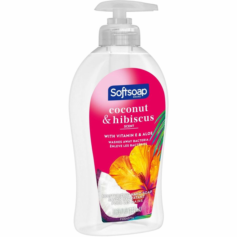 Softsoap Coconut Hand Soap - Coconut & Hibiscus Scent - 11.25 fl oz - Pump Bottle Dispenser - Bacteria Remover, Dirt Rem
