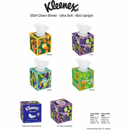 Kleenex Ultra Soft Tissues - 3 Ply - WhiteBox - 65/Box - 1 Each