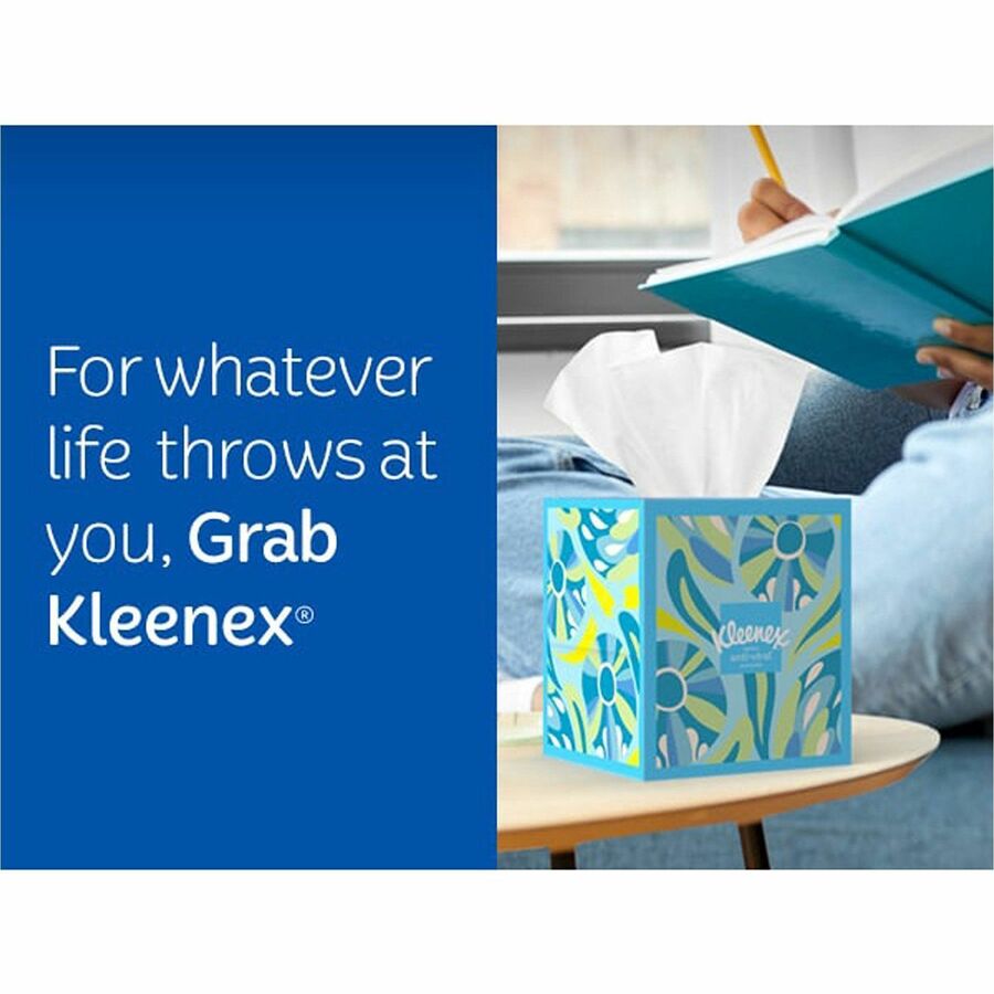 Kleenex Anti-viral Facial Tissue - 3 Ply - WhiteBox - 55/Box - 1 Each