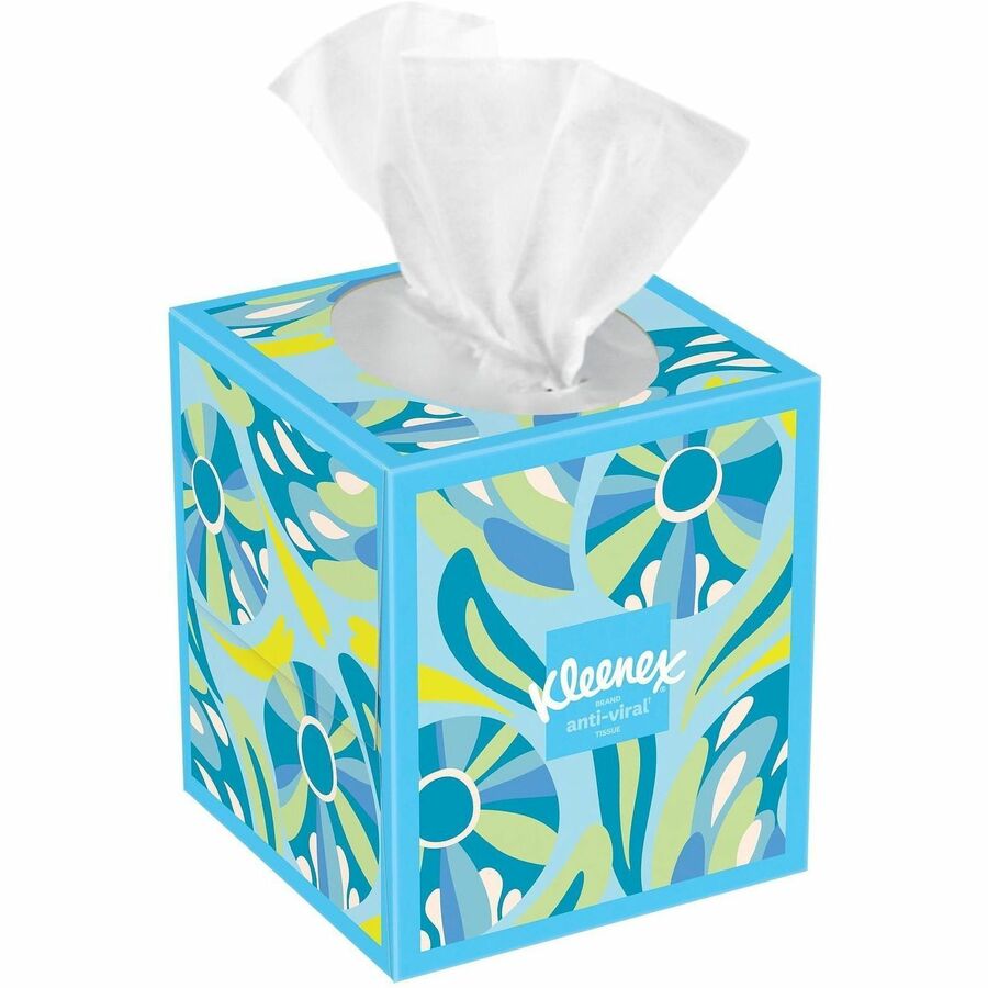 Kleenex Anti-viral Facial Tissue - 3 Ply - WhiteBox - 55/Box - 1 Each