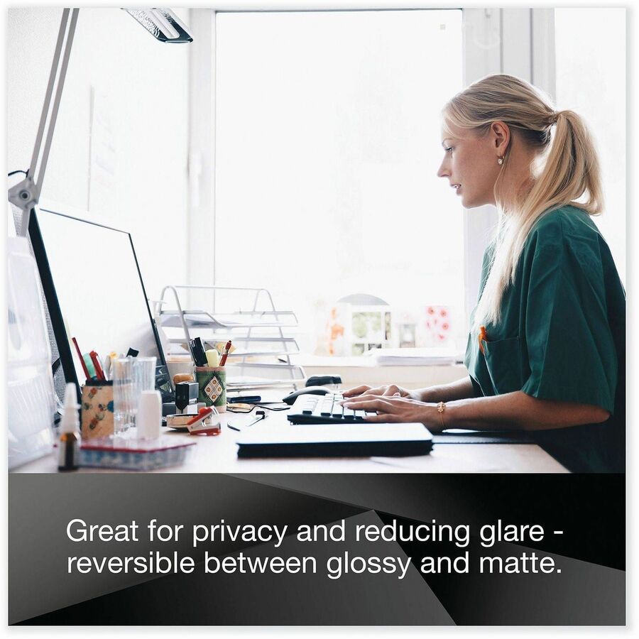 3M Privacy Screen Filter Black - For 24" Widescreen LCD Monitor - 16:10 - Scratch Resistant, Fingerprint Resistant - Ant