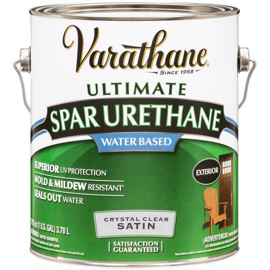 Varathane Ultimate Satin Clear Water-Based Spar Urethane 1 gal